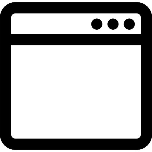 Browser window square outline